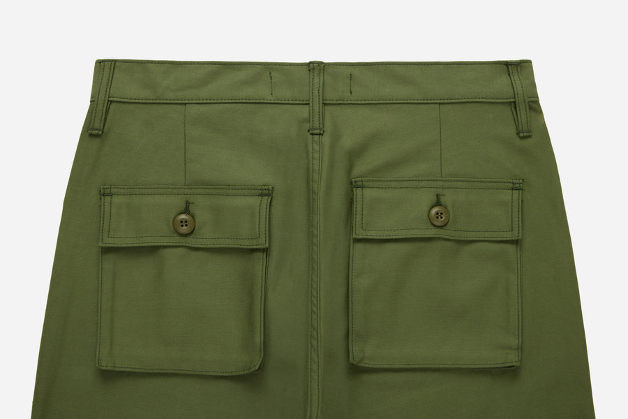 Fatigue Pants ~ Olive Back Satin
