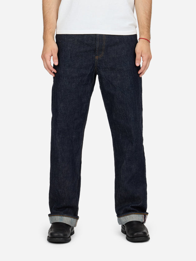 RS-100xk Relaxed Straight Rinsed Indigo Kibata 3sixteen
