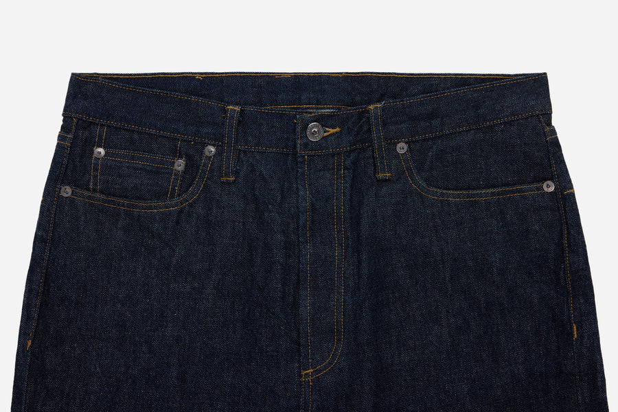 RS-100xk ~ Relaxed Straight - Rinsed Indigo Kibata