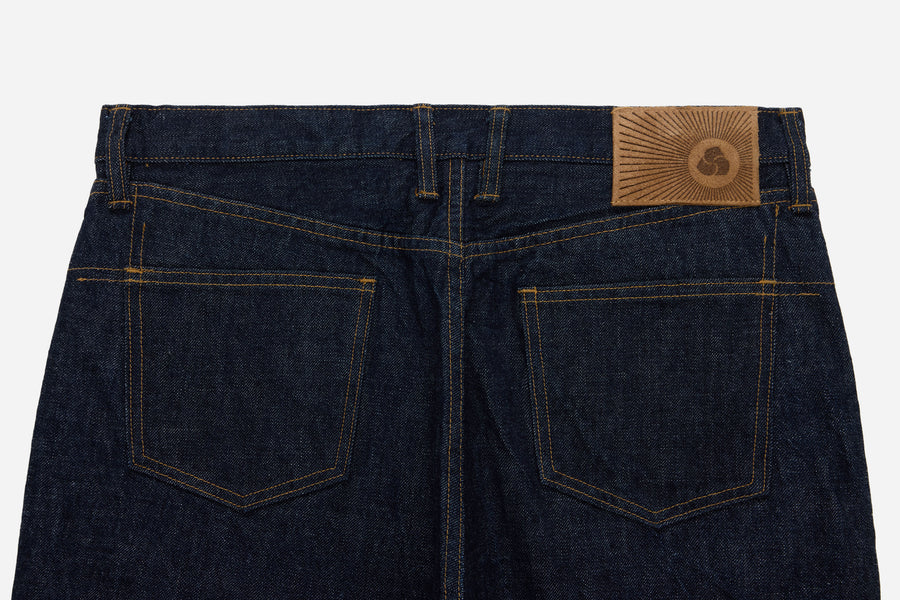 RS-100xk ~ Relaxed Straight - Rinsed Indigo Kibata
