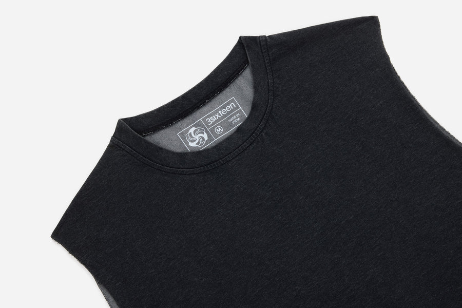 Training Cutoff Tee ~ Stonewash Black