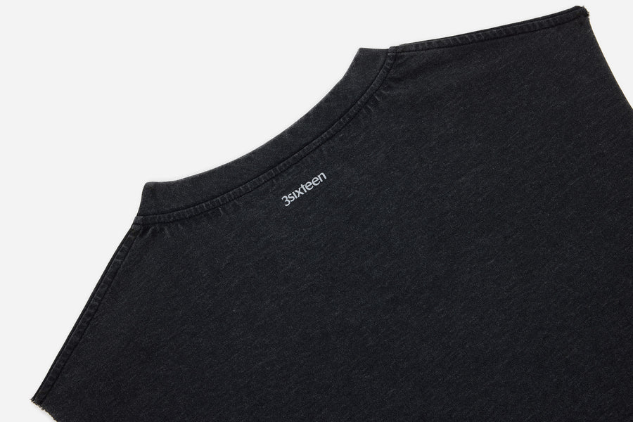 Training Cutoff Tee ~ Stonewash Black