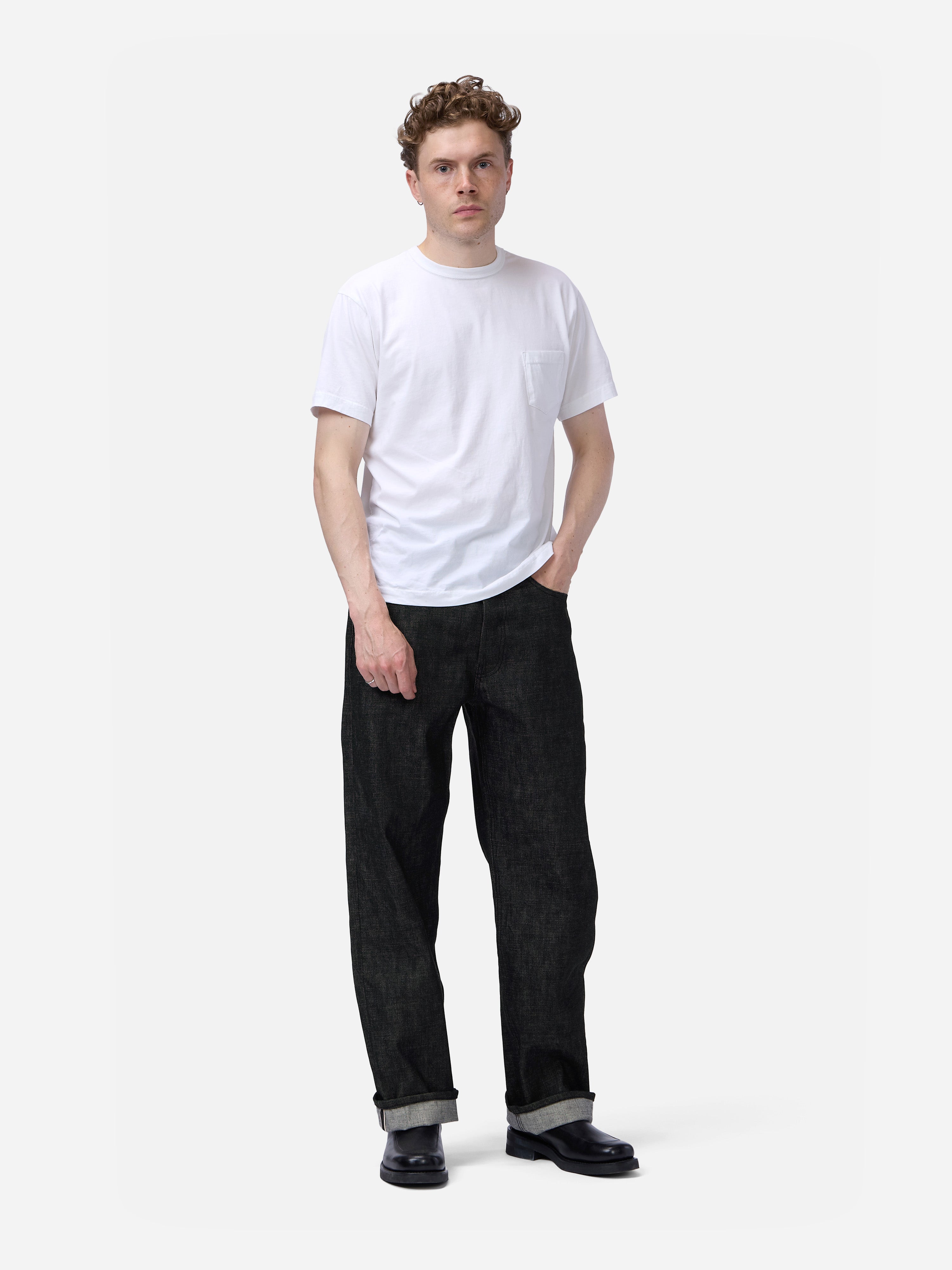 サイ RS-203x ~ Relaxed Straight ~ Black Selvedge – 3sixteen