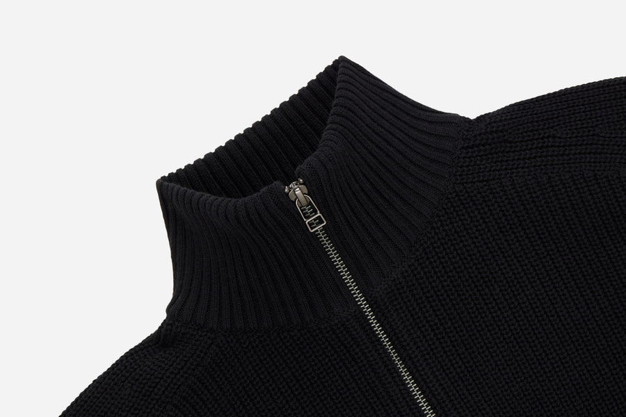Driver Knit ~ Black Pima Cotton