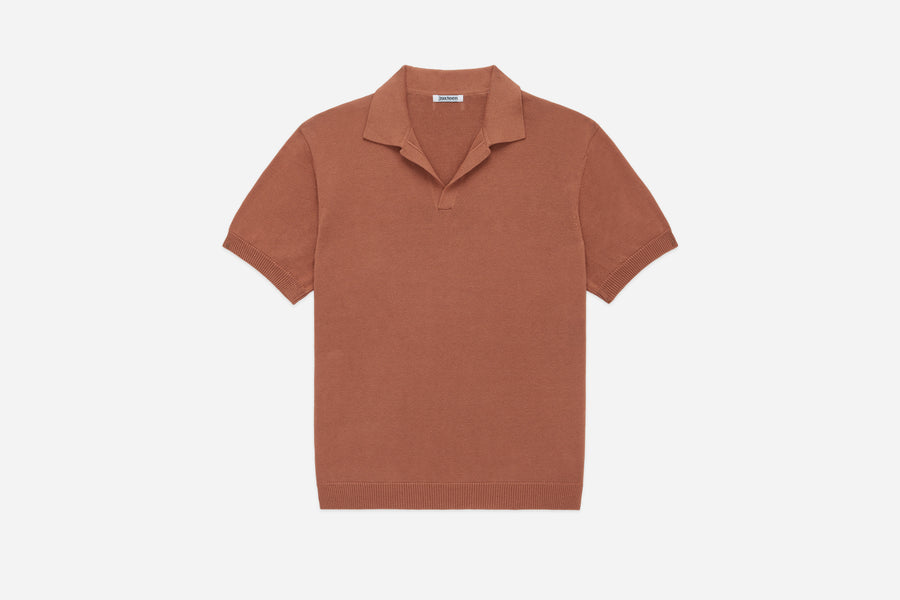Knit Polo ~ Clay Pima Cotton