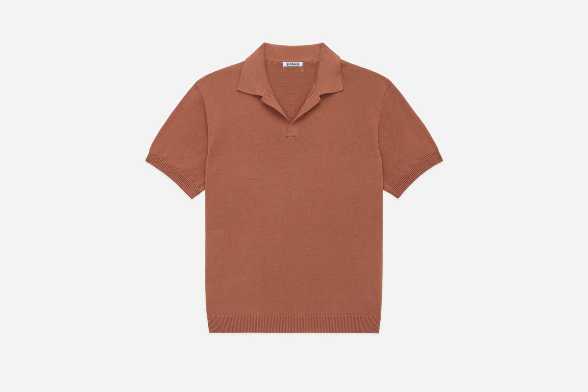 Knit Polo ~ Clay Pima Cotton – 3sixteen