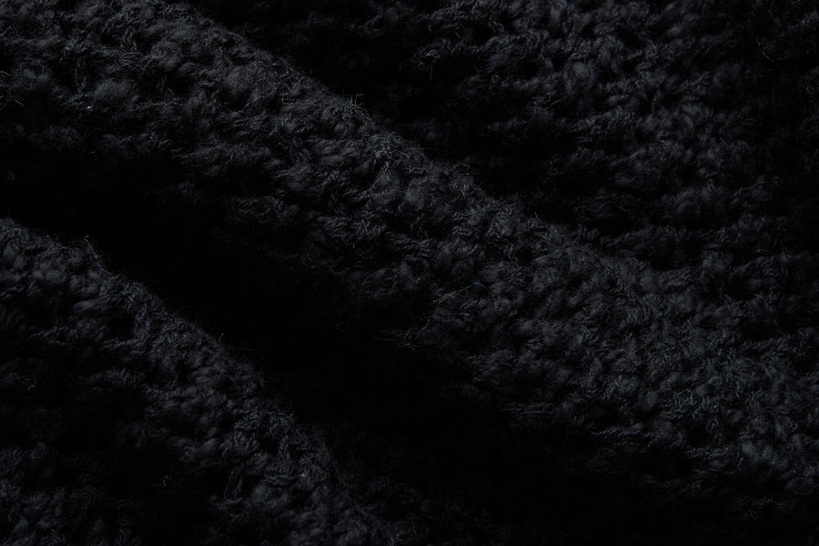 Knit T-Shirt ~ Black Flamme Mesh