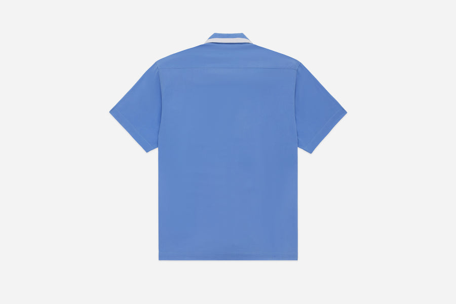 Bowling Shirt ~ Powder Blue Silk