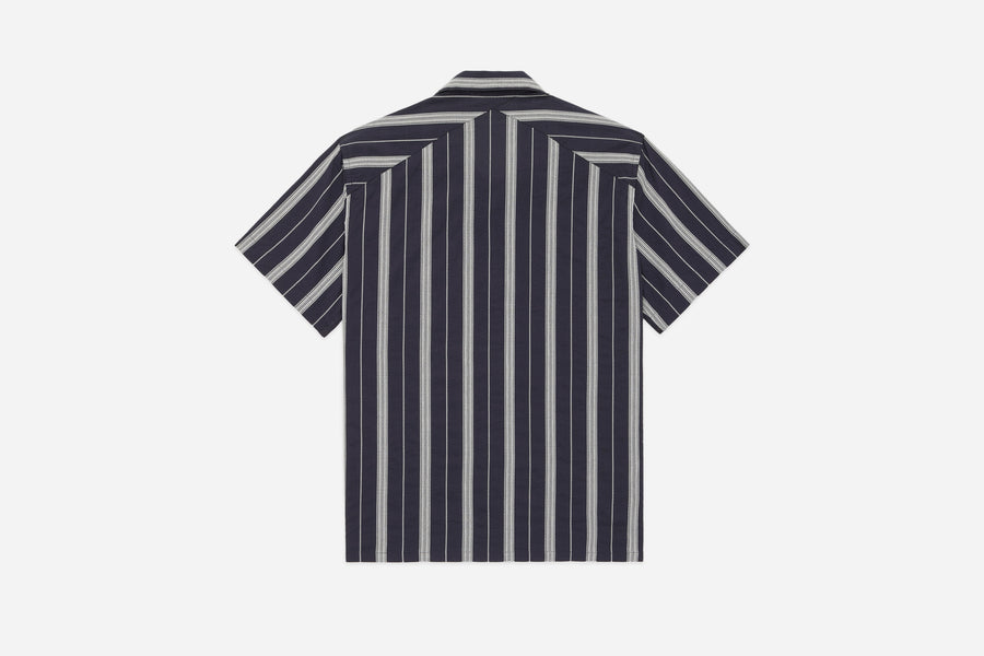 Cabana Shirt ~ Black Ticking Stripe