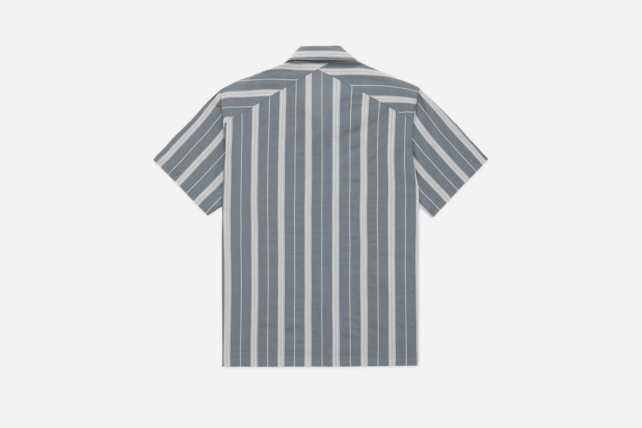 Cabana Shirt ~ Sage Ticking Stripe