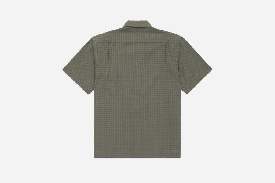 Resort Shirt ~ Olive Geo Weave