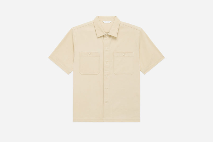 Short Sleeve Workshirt ~ Ecru Twill