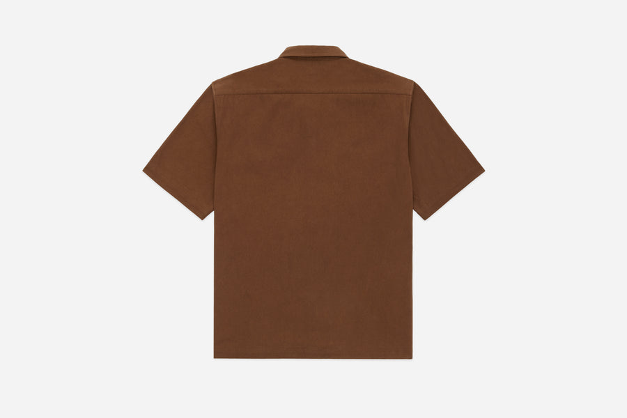 Short Sleeve Workshirt ~ Sandstone Twill
