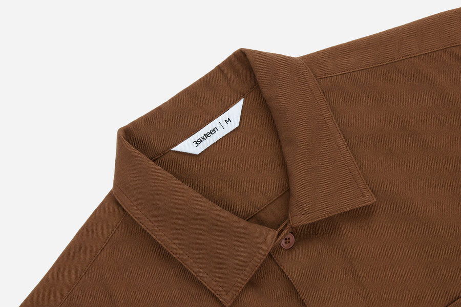 Short Sleeve Workshirt ~ Sandstone Twill