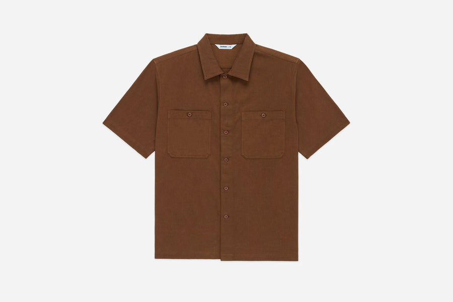 Short Sleeve Workshirt ~ Sandstone Twill