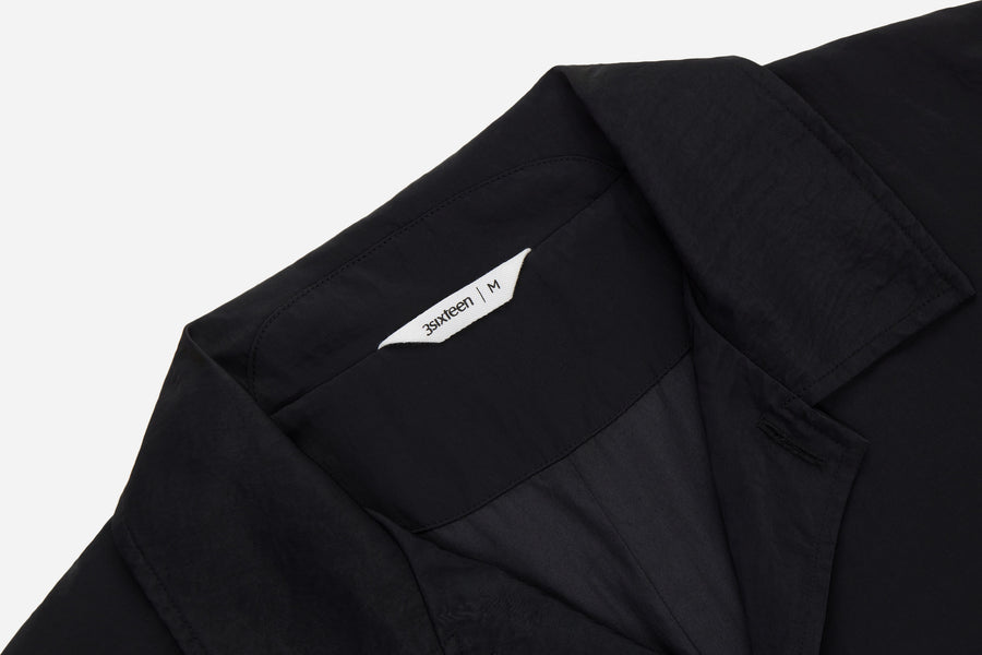 Mac Coat ~ Black Wrinkle Nylon