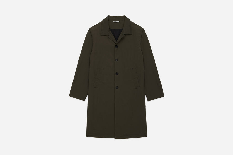Mac Coat ~ Olive Wrinkle Nylon