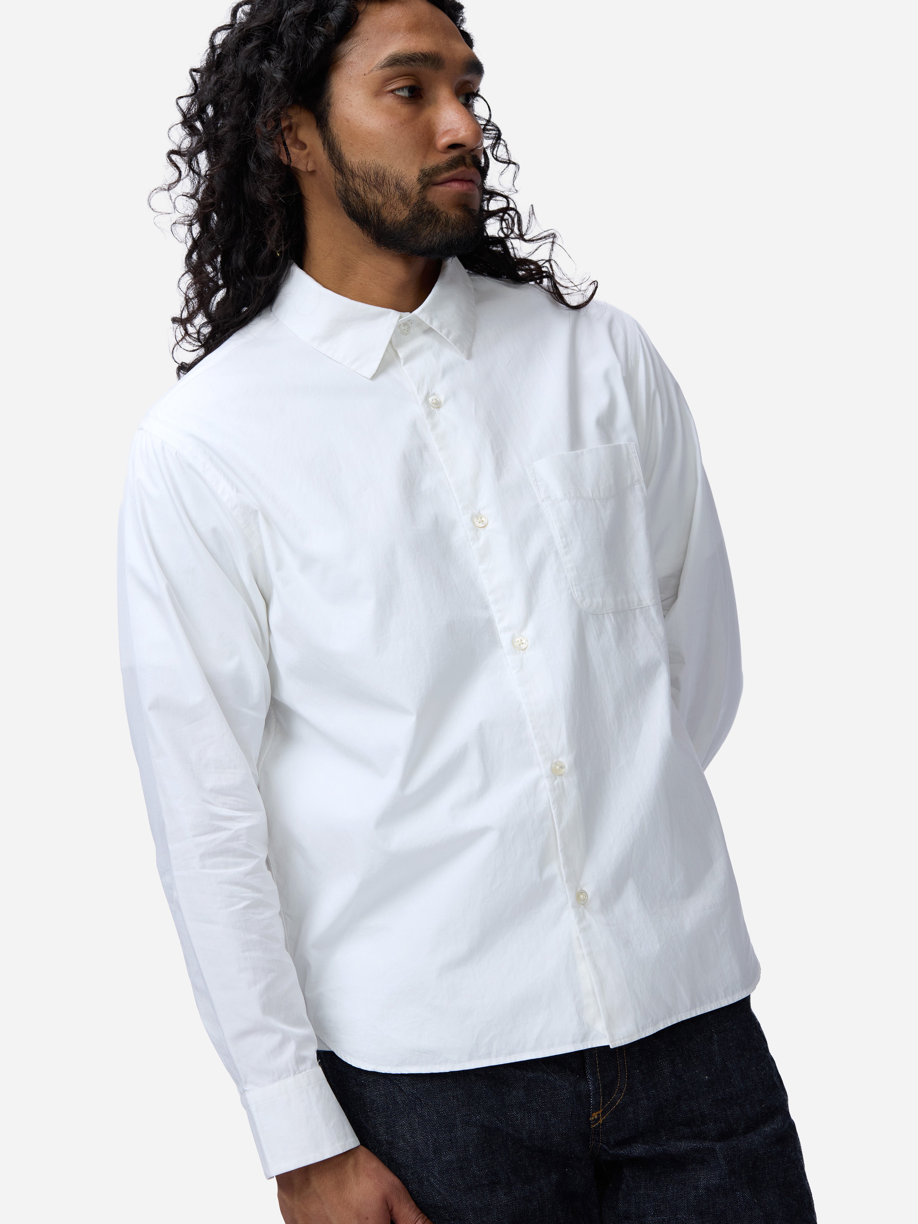 Director Shirt ~ White Poplin – 3sixteen