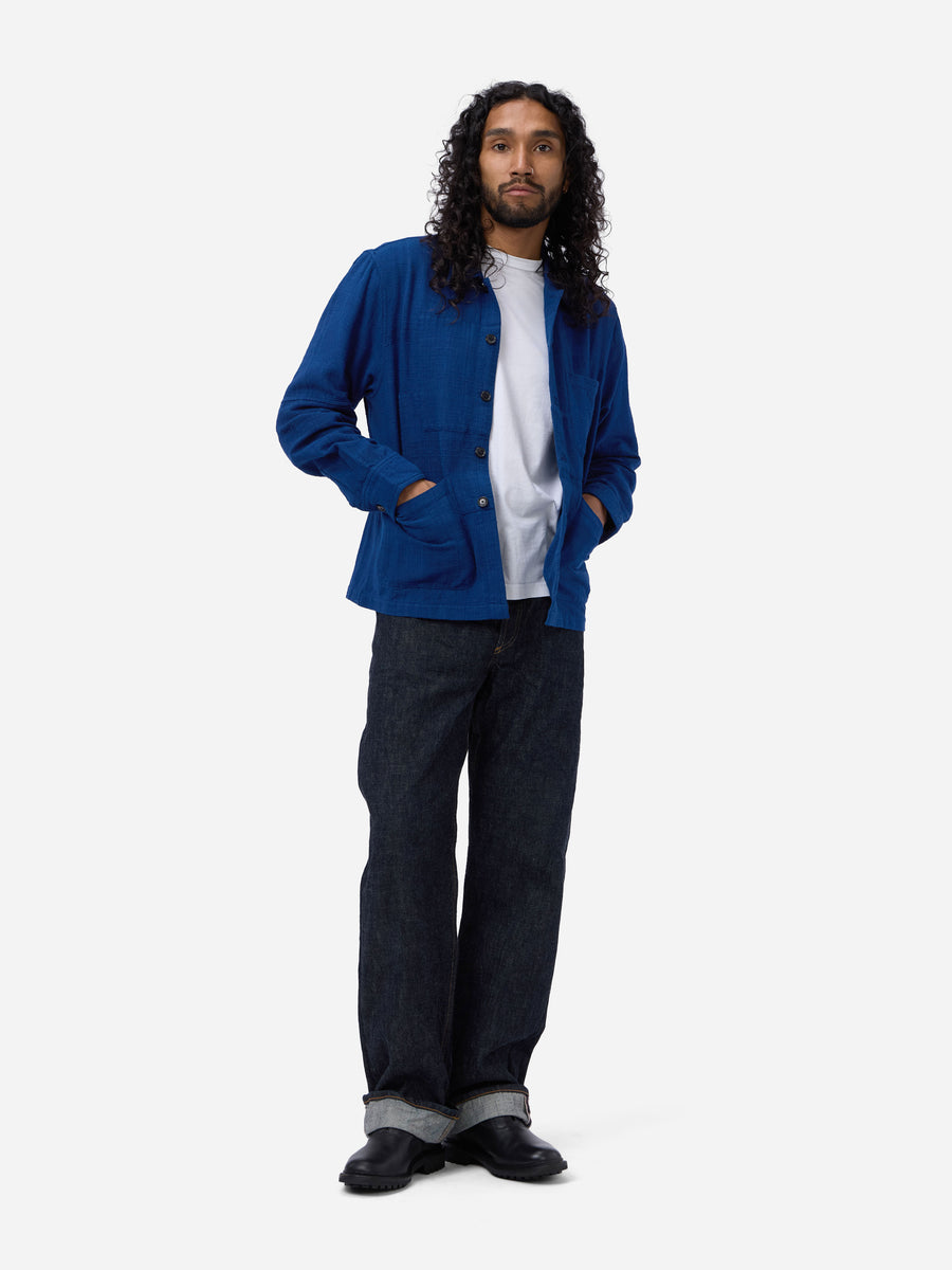 Shop Jacket ~ Indigo Patchwork Khadi