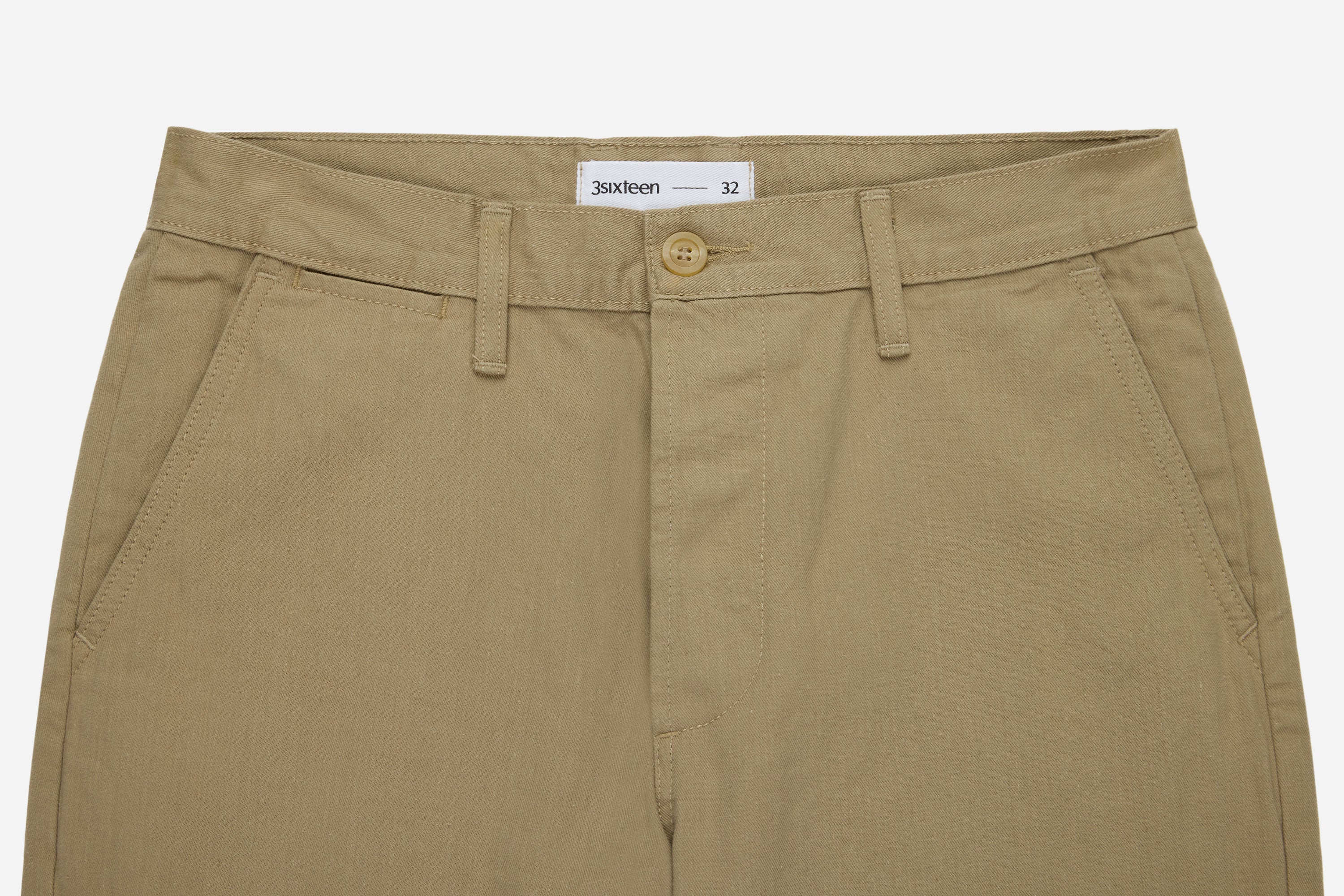 CH-44x ~ Khaki Selvedge Chino – 3sixteen