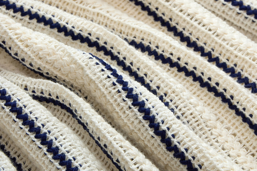 Short Sleeve Workshirt ~ Striped Mesh Knit