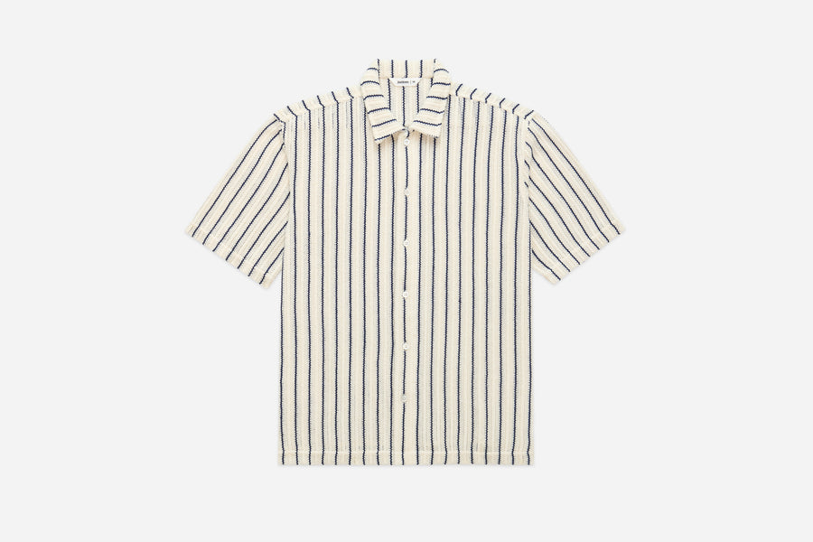 Short Sleeve Workshirt ~ Striped Mesh Knit