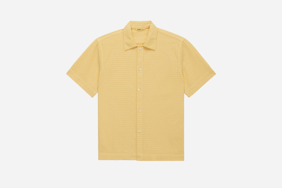 Resort Shirt ~ Sunflower Geo Weave