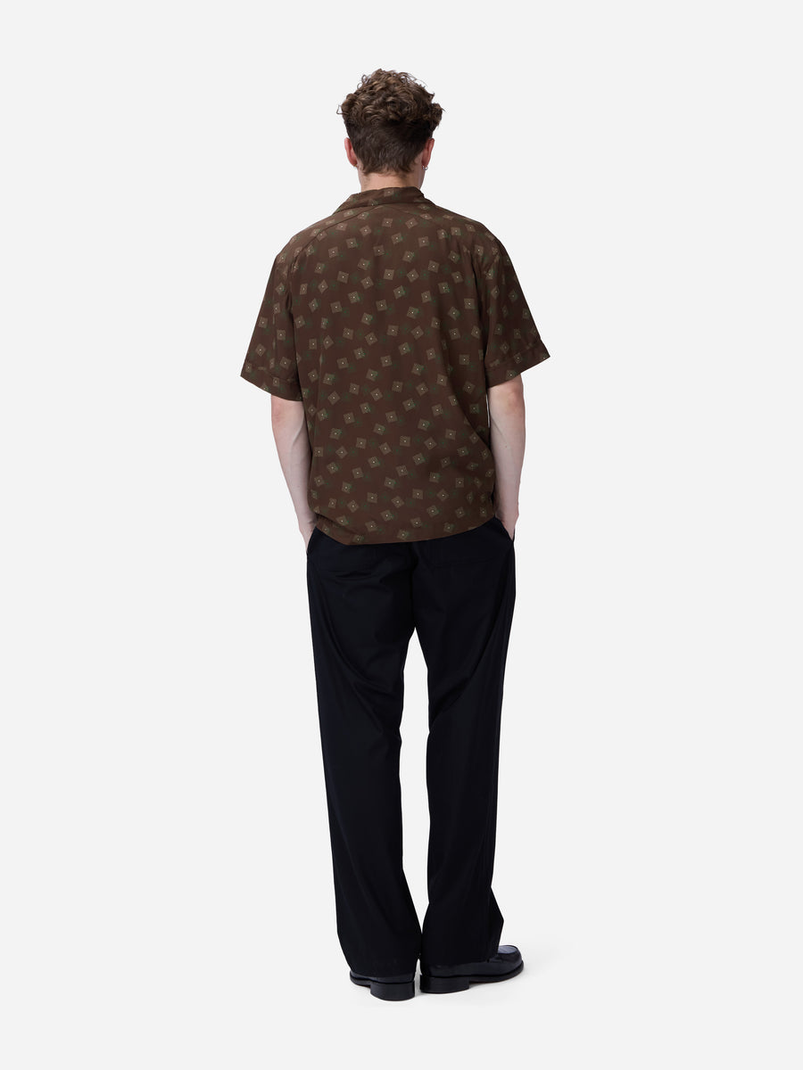 Vacation Shirt ~ Brown Rayon Cube – 3sixteen