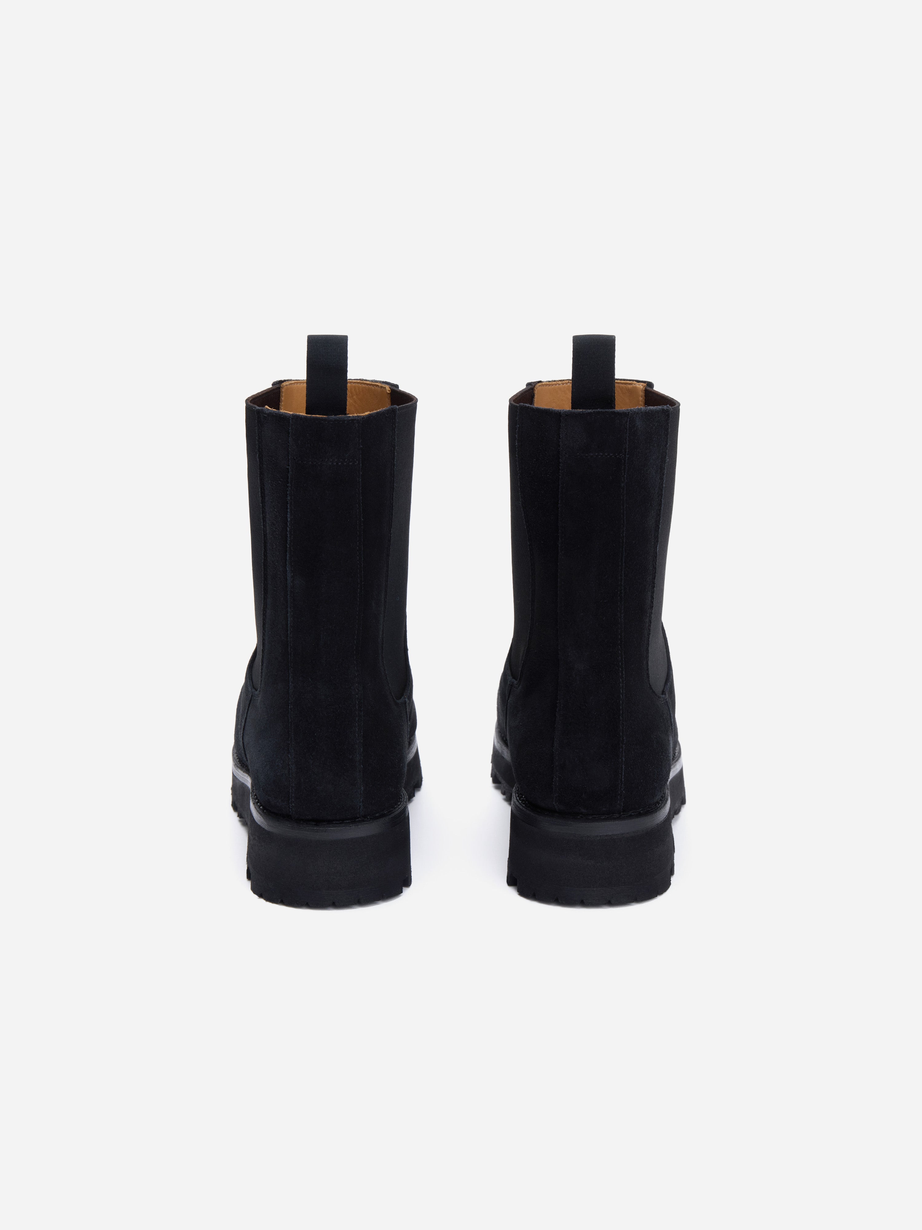 Lug Chelsea Boot ~ Black Suede – 3sixteen