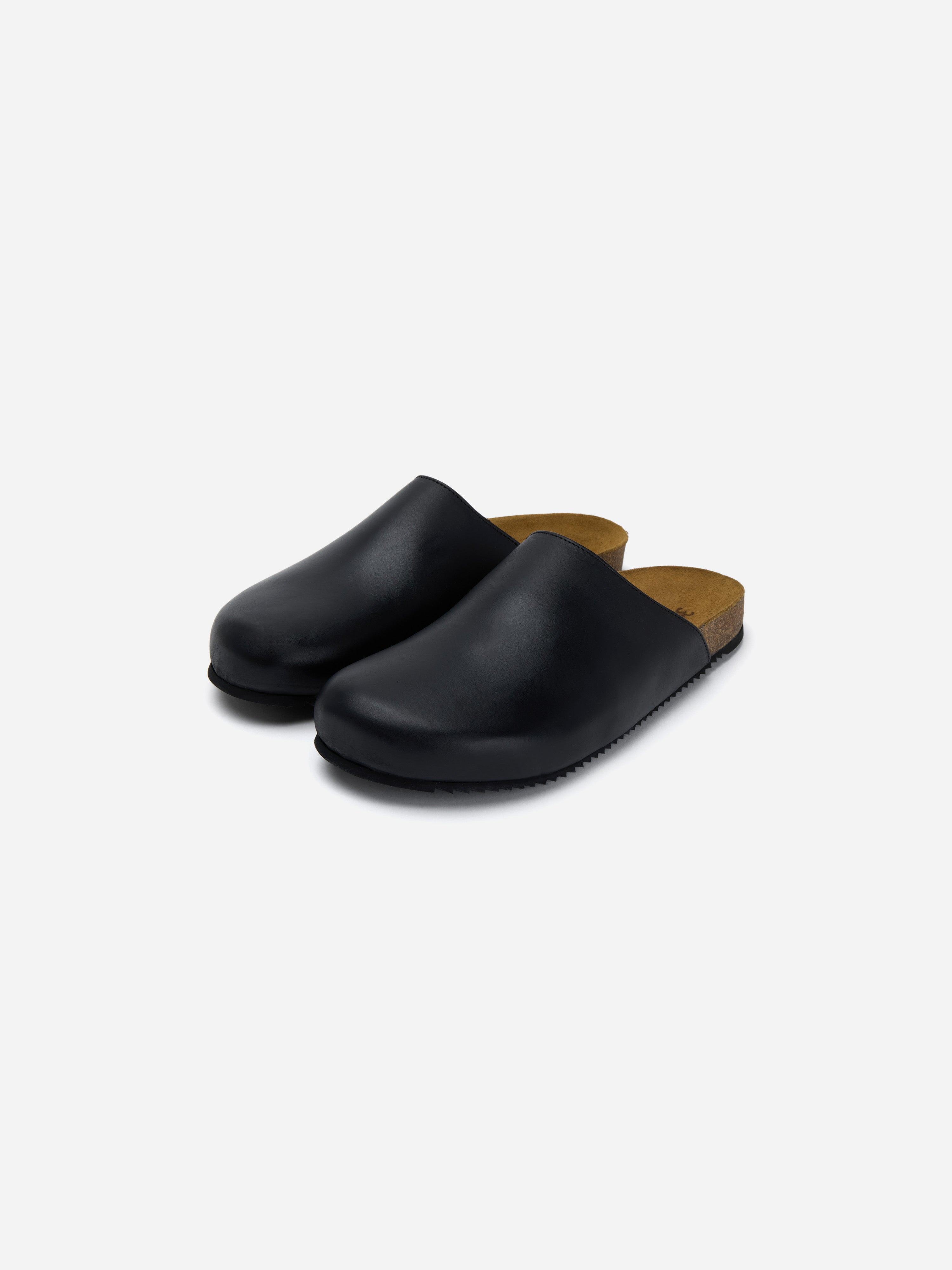 Mule ~ Black Calf Leather – 3sixteen