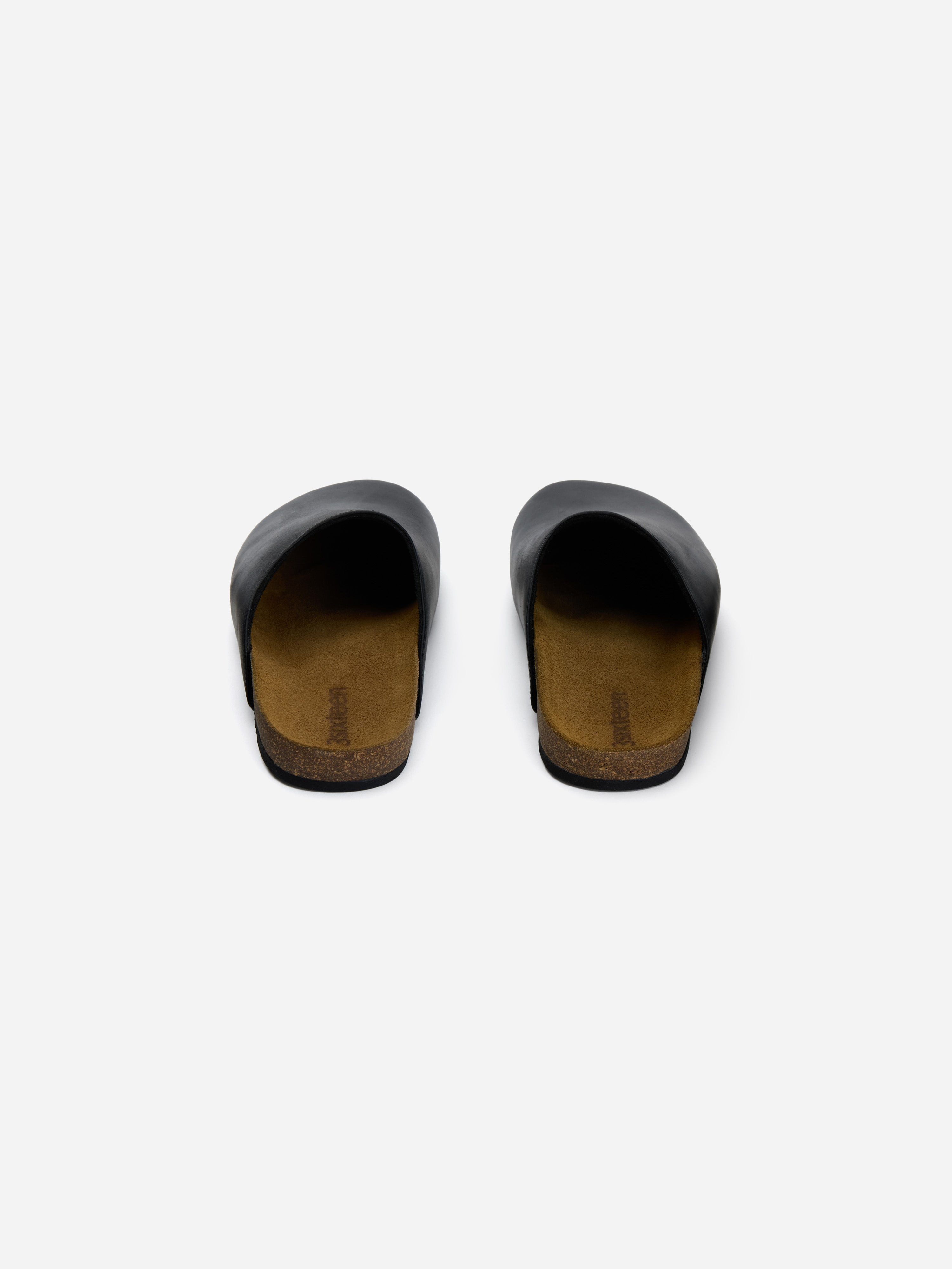 Mule ~ Black Calf Leather – 3sixteen
