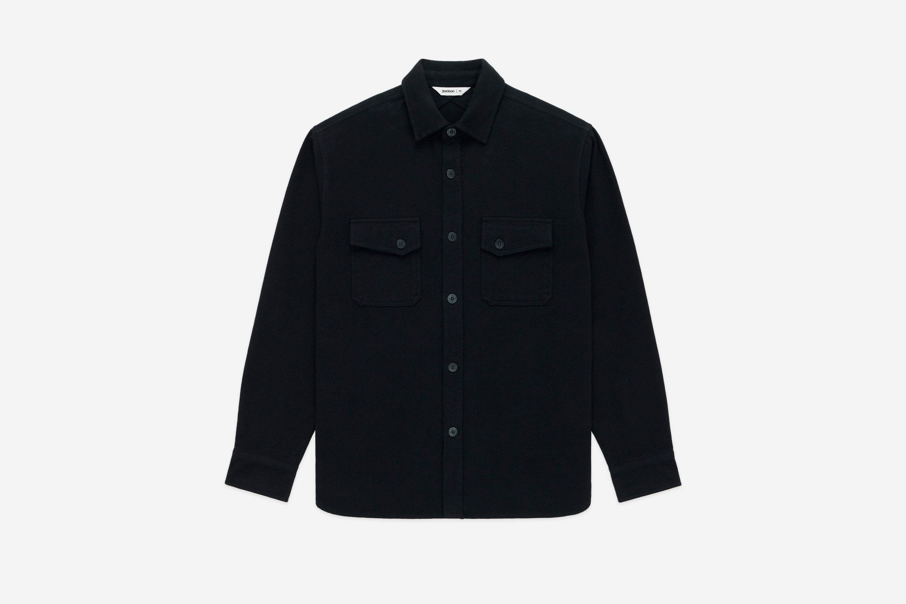 Crosscut Flannel ~ Black Cotton Twill – 3sixteen