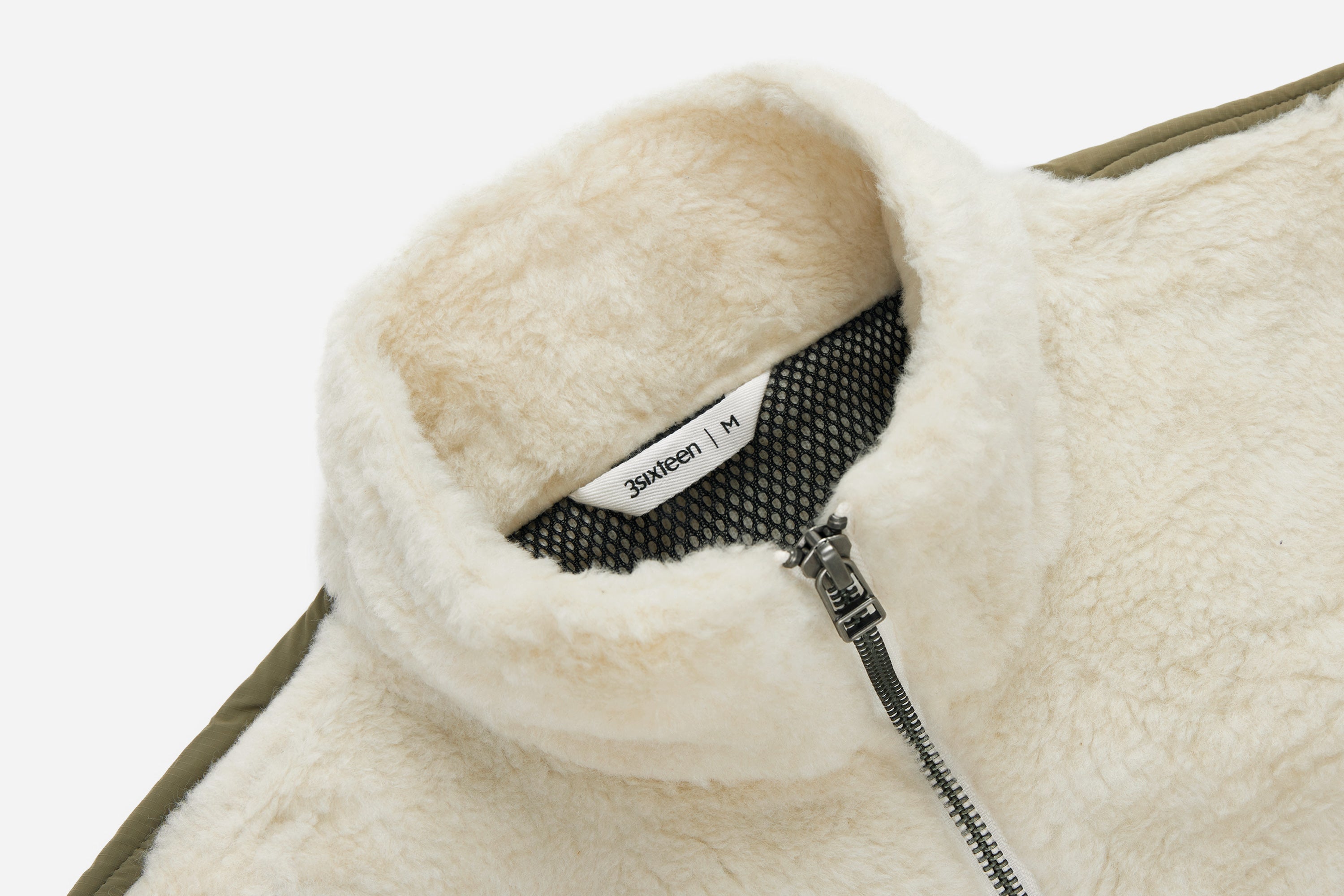 Fleece Jacket ~ Ecru Wool Blend Fleece – 3sixteen