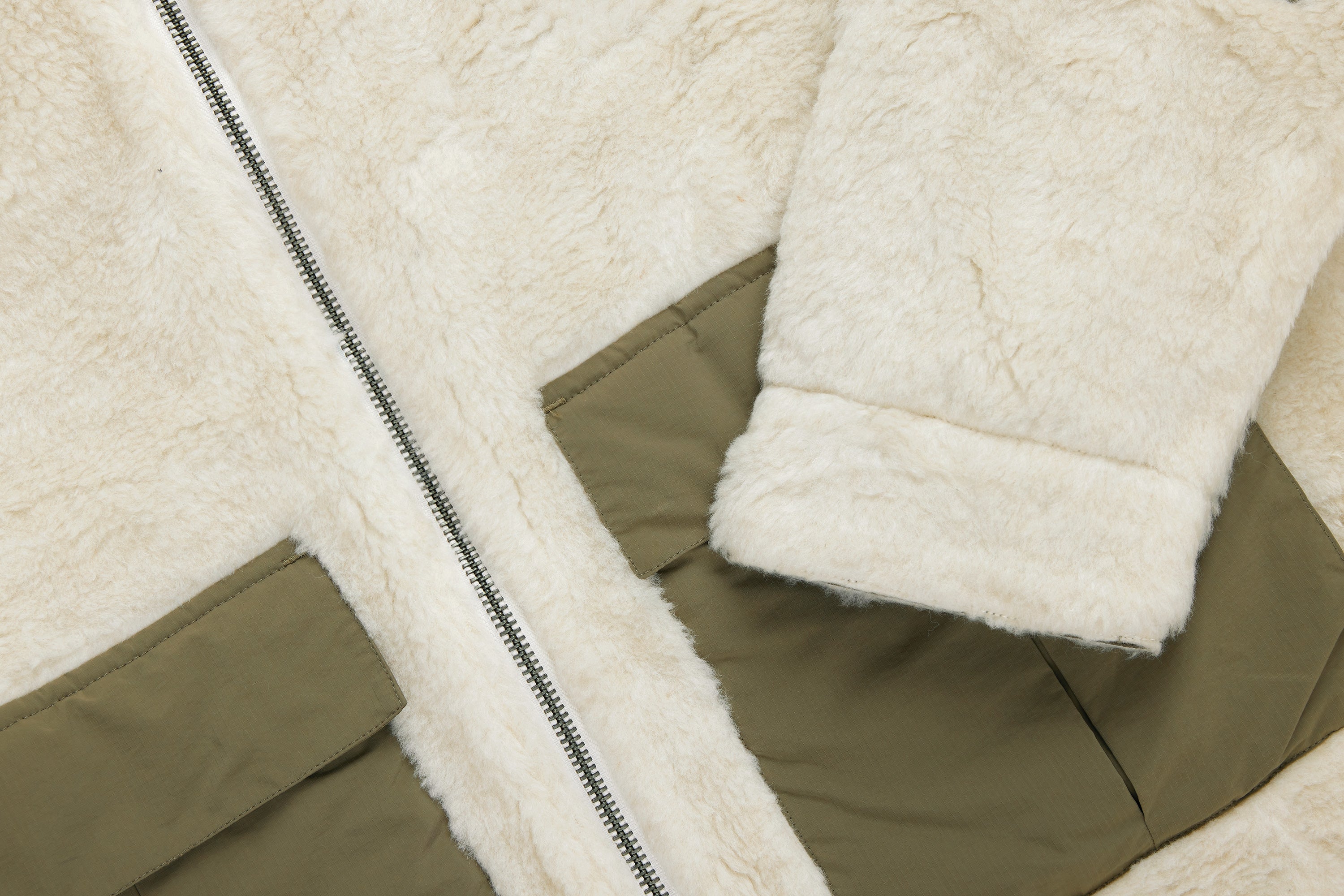 トップス andwang Fluffy Fleece set beige 41KvmQJtzYL.jpg