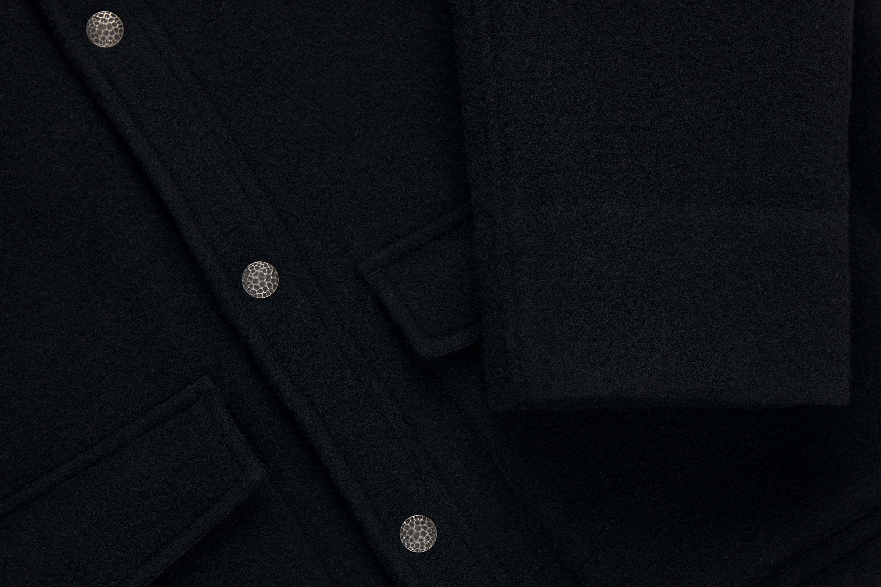 Welding Jacket ~ Black Melton Wool – 3sixteen