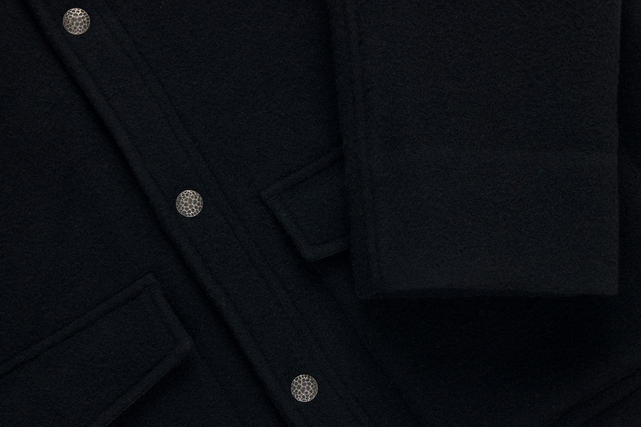 Welding Jacket ~ Black Melton Wool