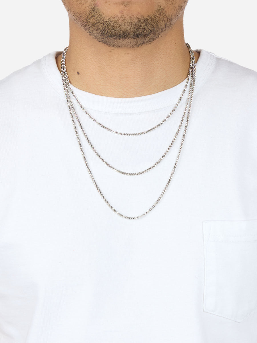 4A Curb Chain Necklace ~ Sterling Silver