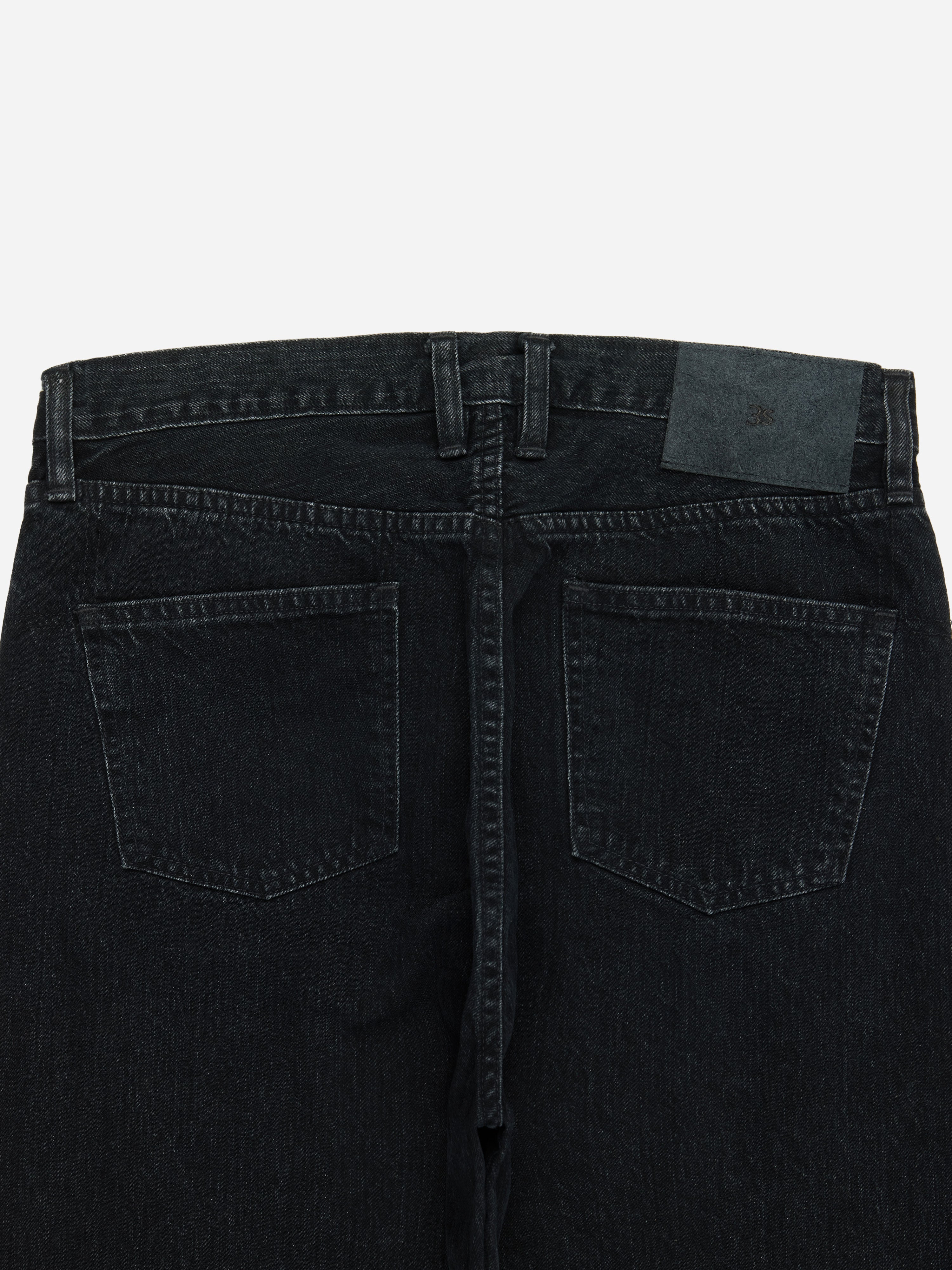 RS-222xs ~ Relaxed Straight - Stonewashed Double Black – 3sixteen
