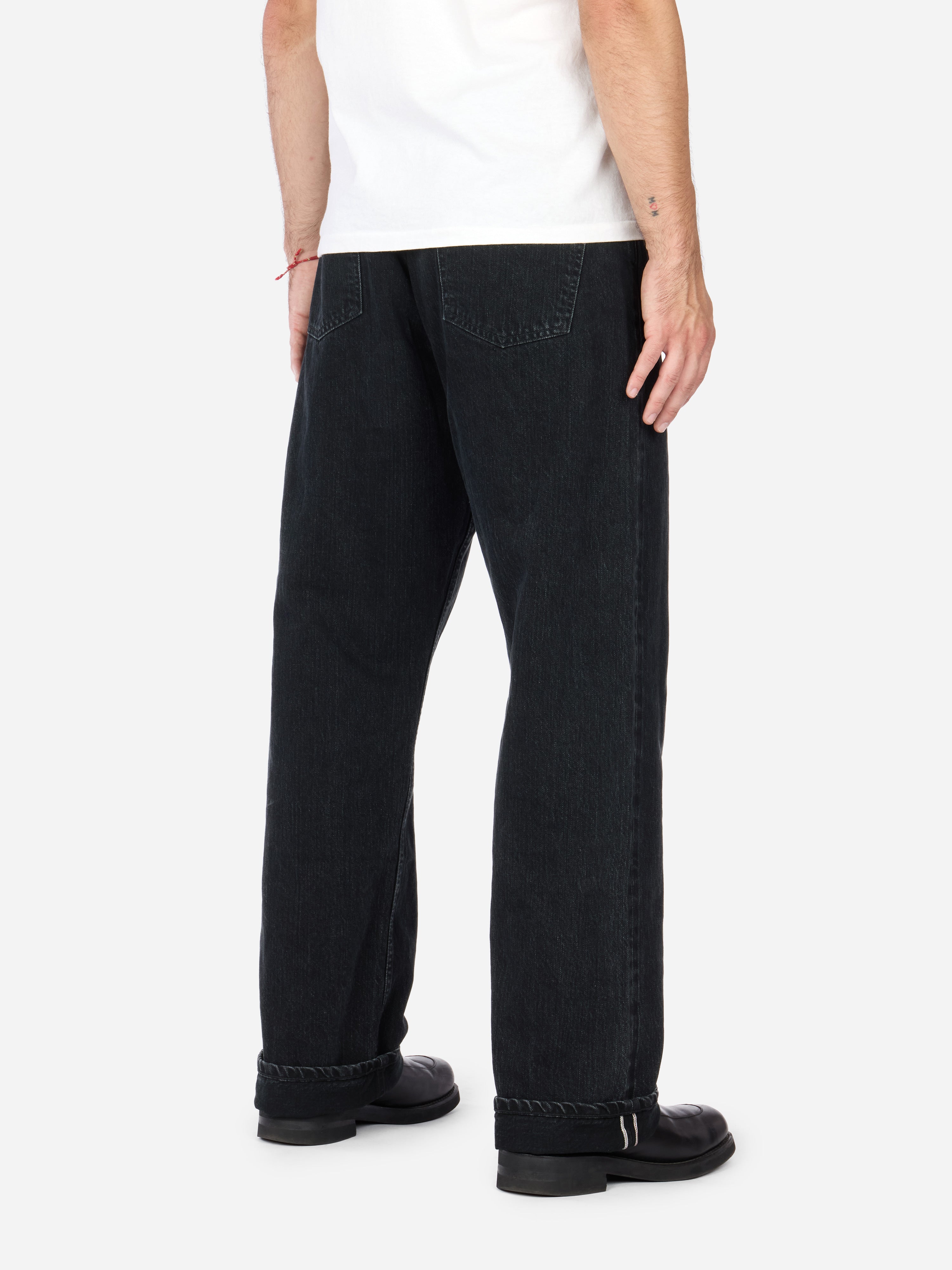 ロ*ー様 STONE　09SS　パンツ　ズボン　ボトムス　黒 RS-222xs ~ Relaxed Straight - Stonewashed Double Black – 3sixteen