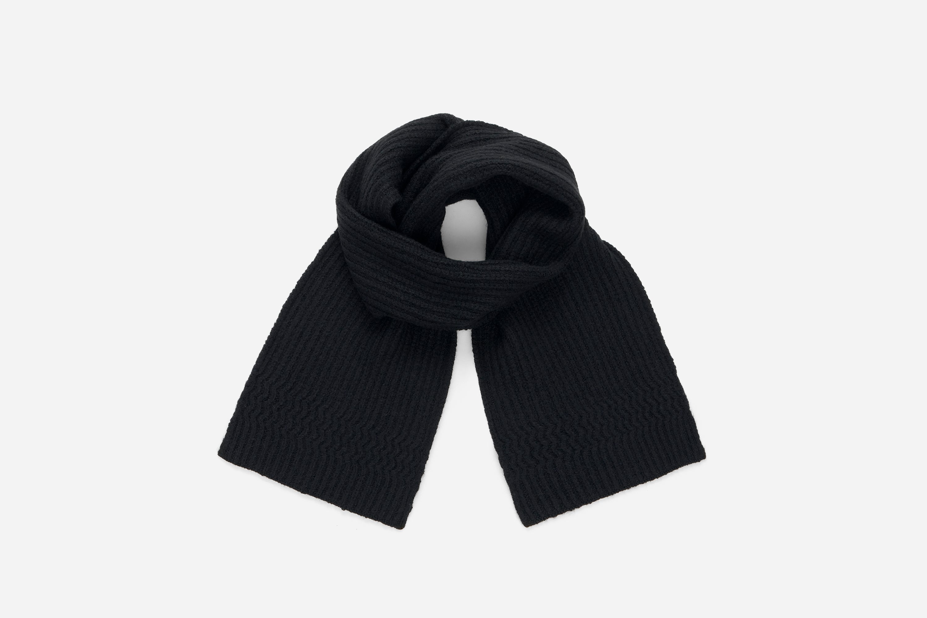 Alpaca Rib Scarf ~ Black – 3sixteen
