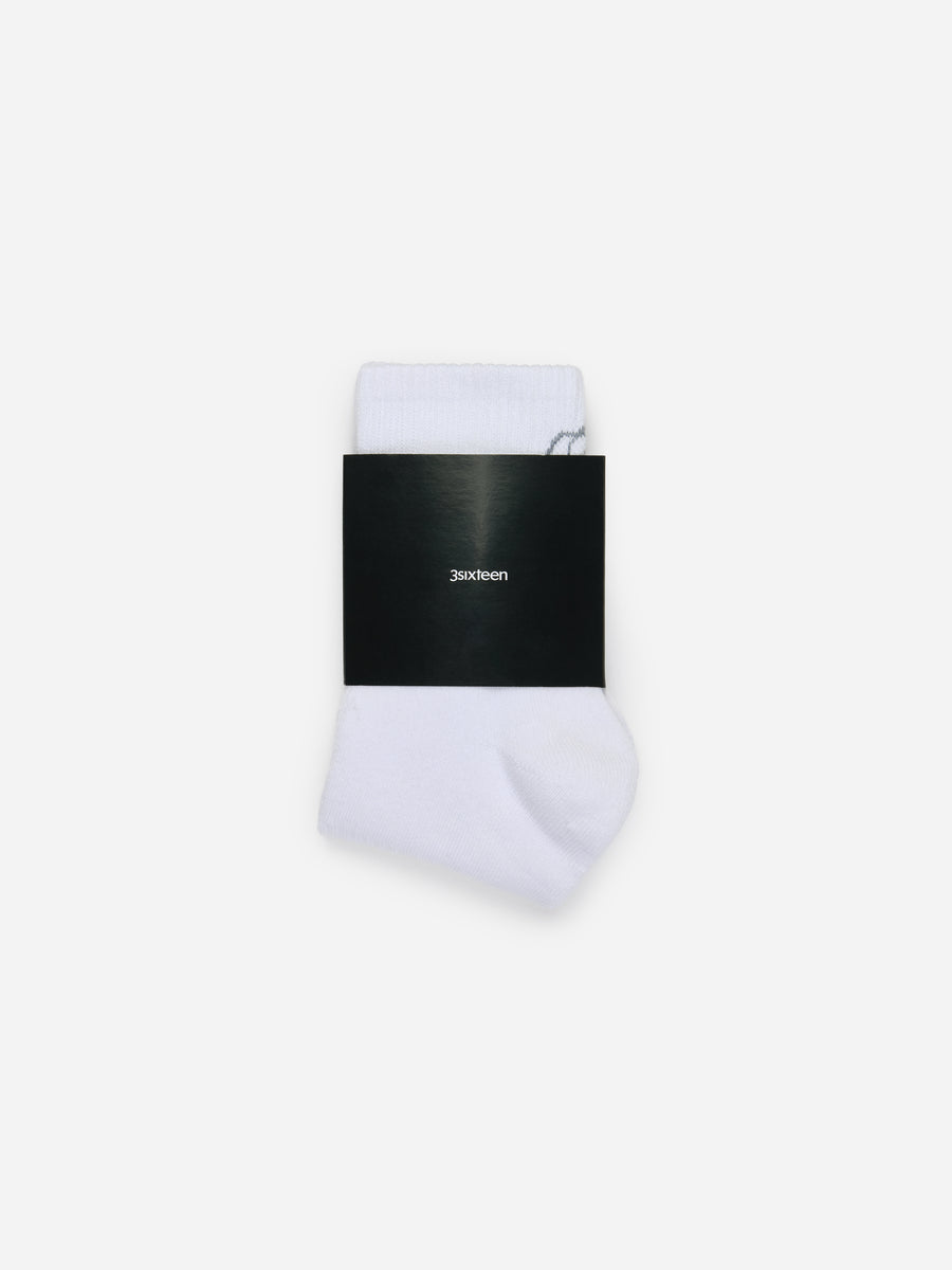 Athletic Quarter Sock ~ White