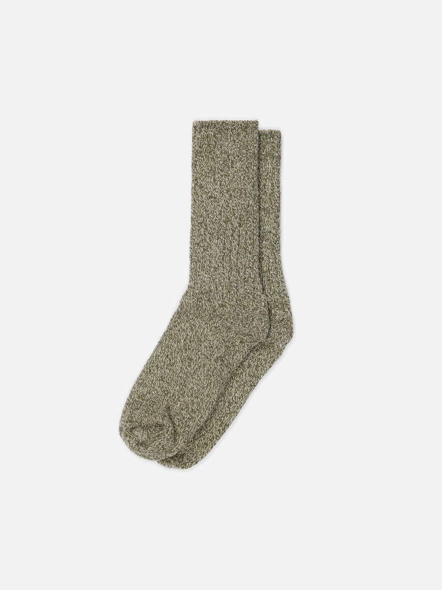 Boot Sock ~ Marled Olive