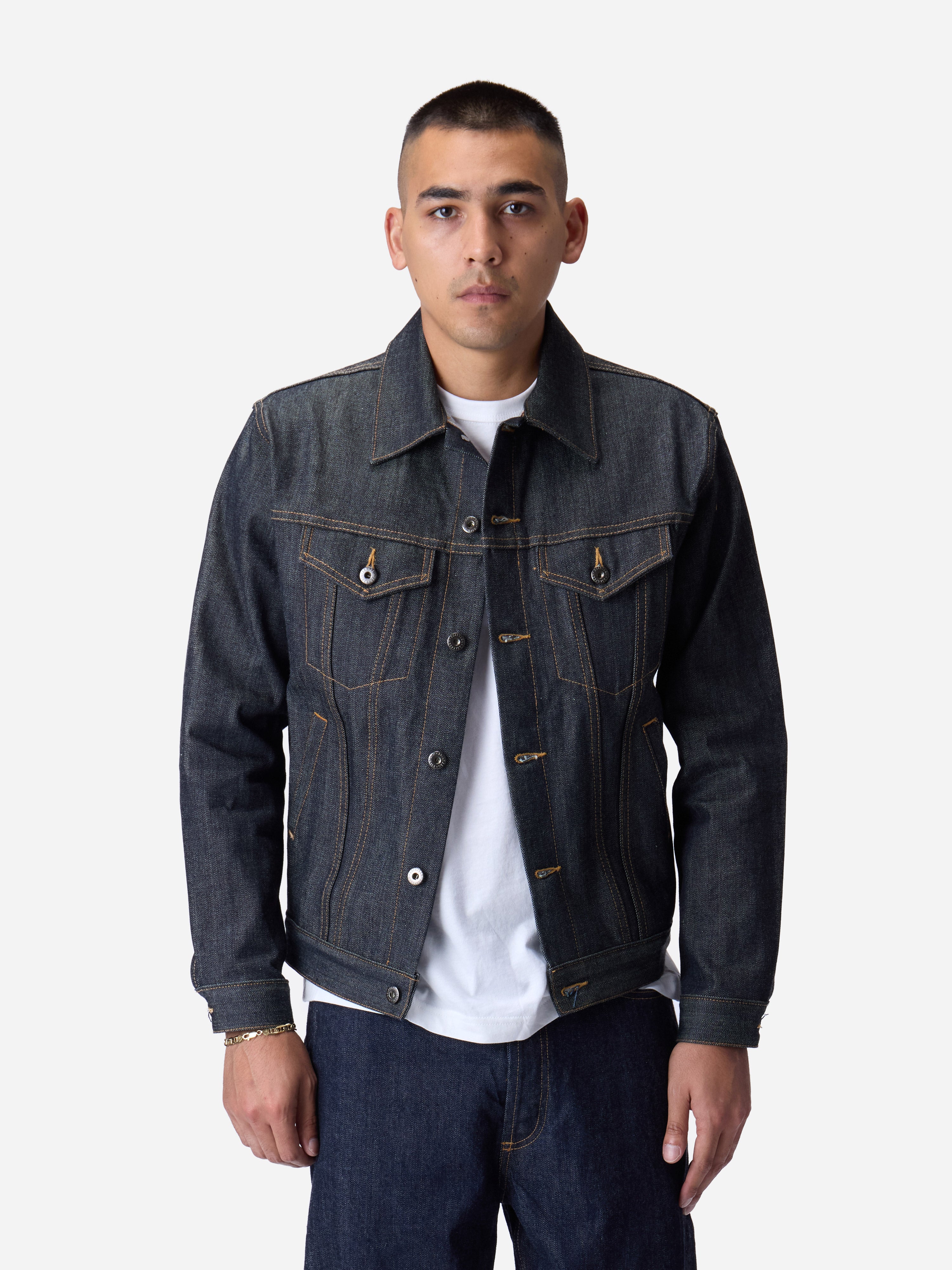 Type 3s Denim Jacket ~ Raw Indigo – 3sixteen Type 3s Denim Jacket ~ Raw Indigo – 3sixteen