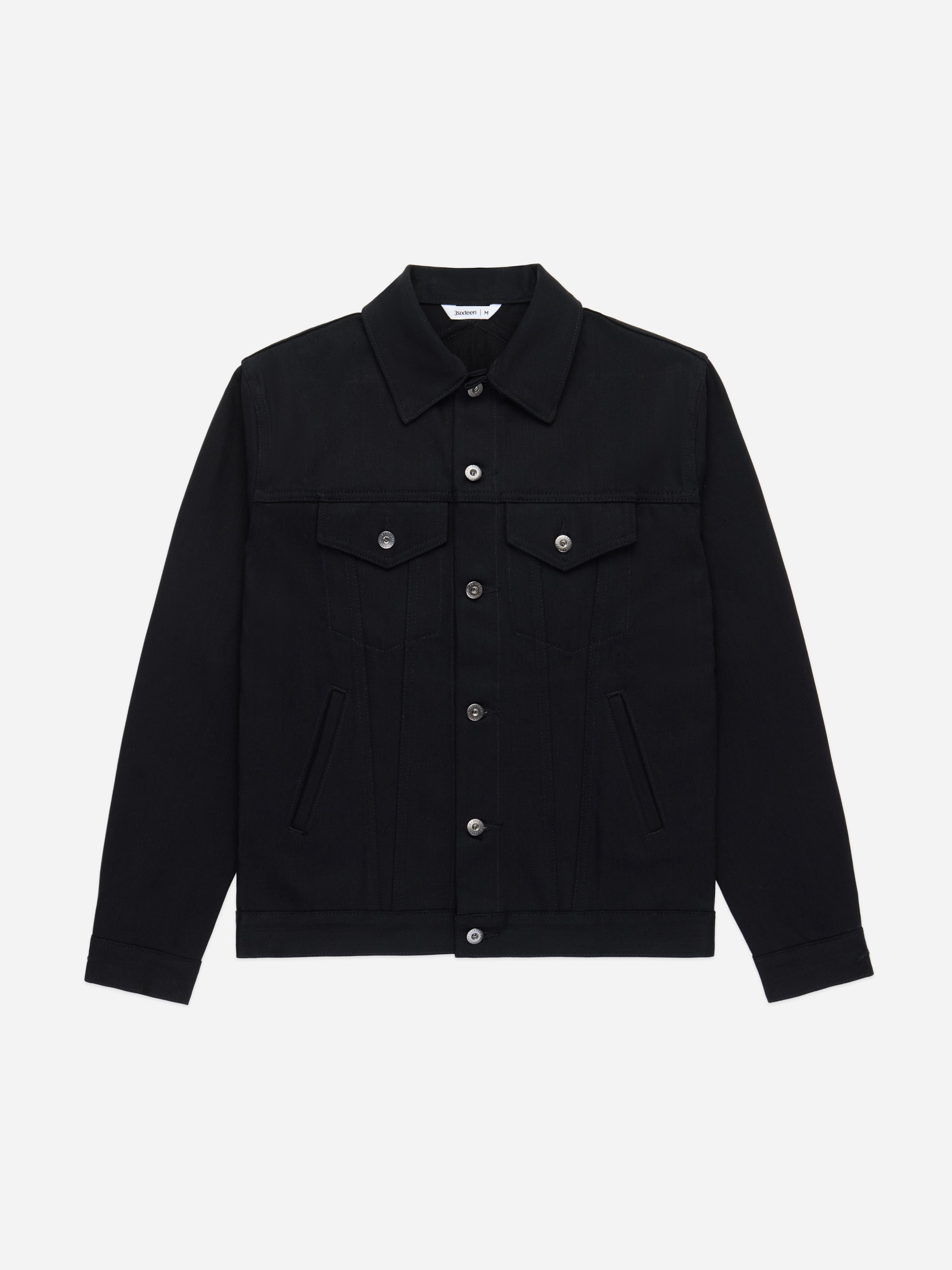 Type 3s Denim Jacket ~ Double Black – 3sixteen