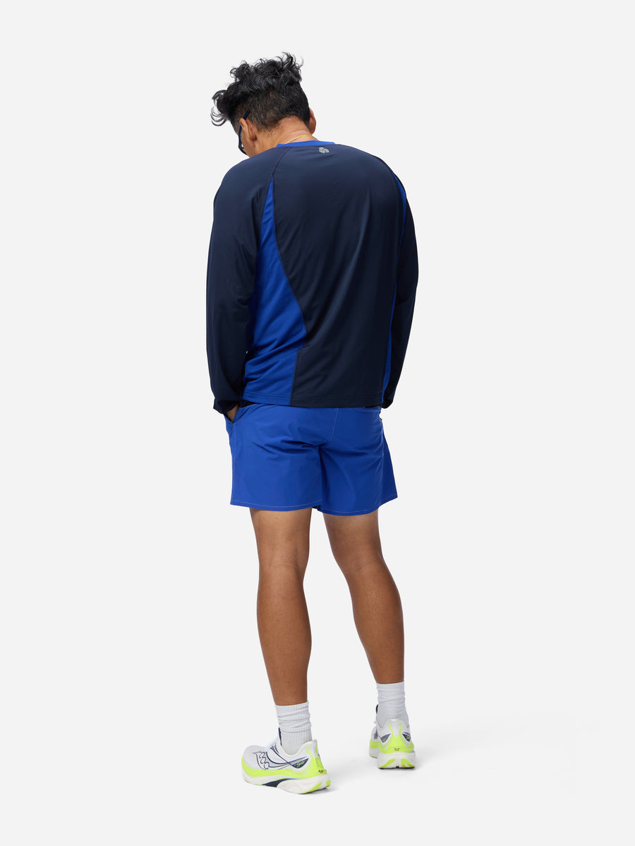 LS Track Tee ~ Navy/Cobalt