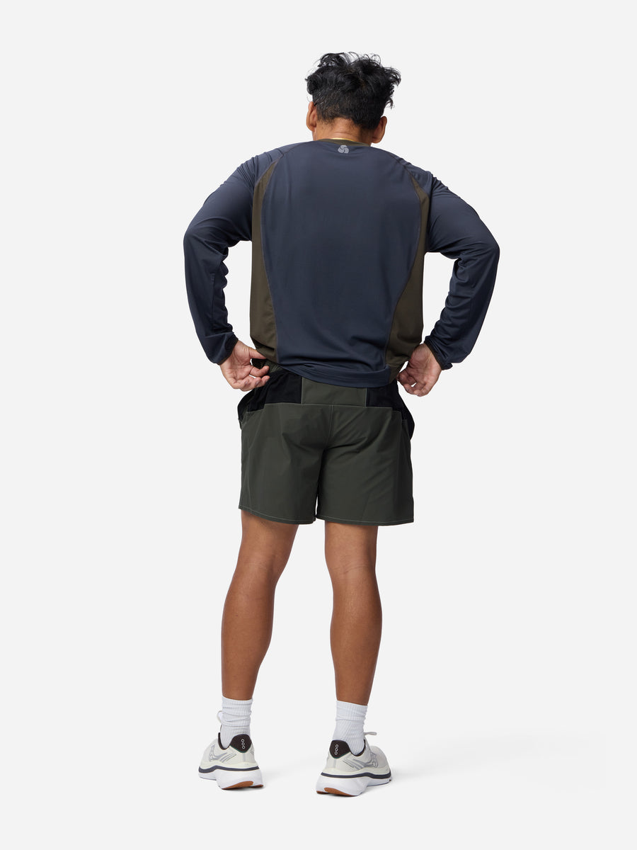 LS Track Tee ~ Olive/Charcoal
