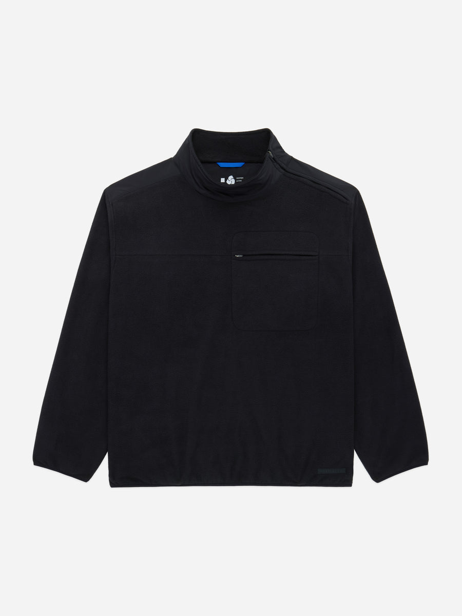 Asymmetrical Fleece ~ Black