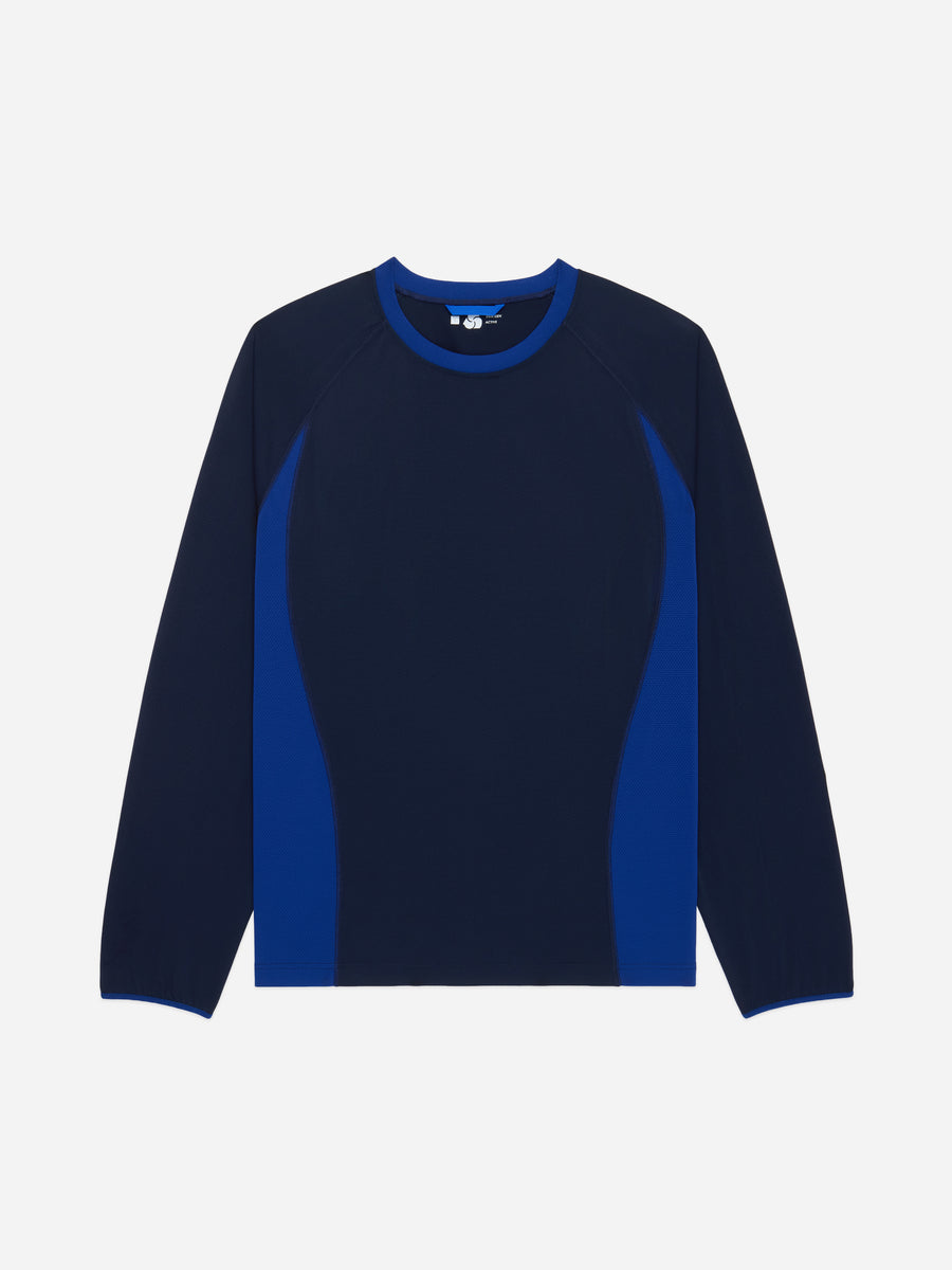 LS Track Tee ~ Navy/Cobalt