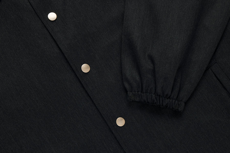 Coaches Jacket ~ Charcoal Wool