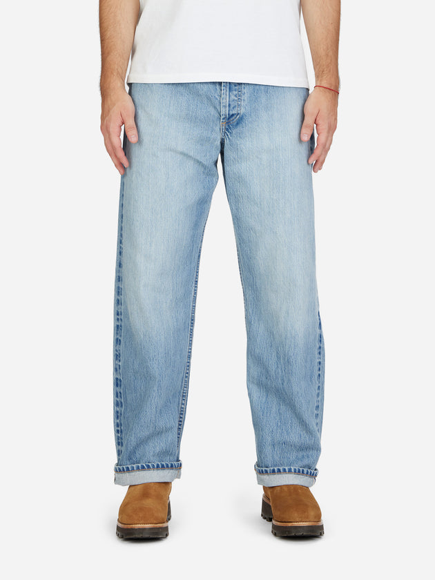 【COLOR iN ID】Stripe washed denim Hickory Washed Denim Stripe Twill Sea Green | Free Samples
